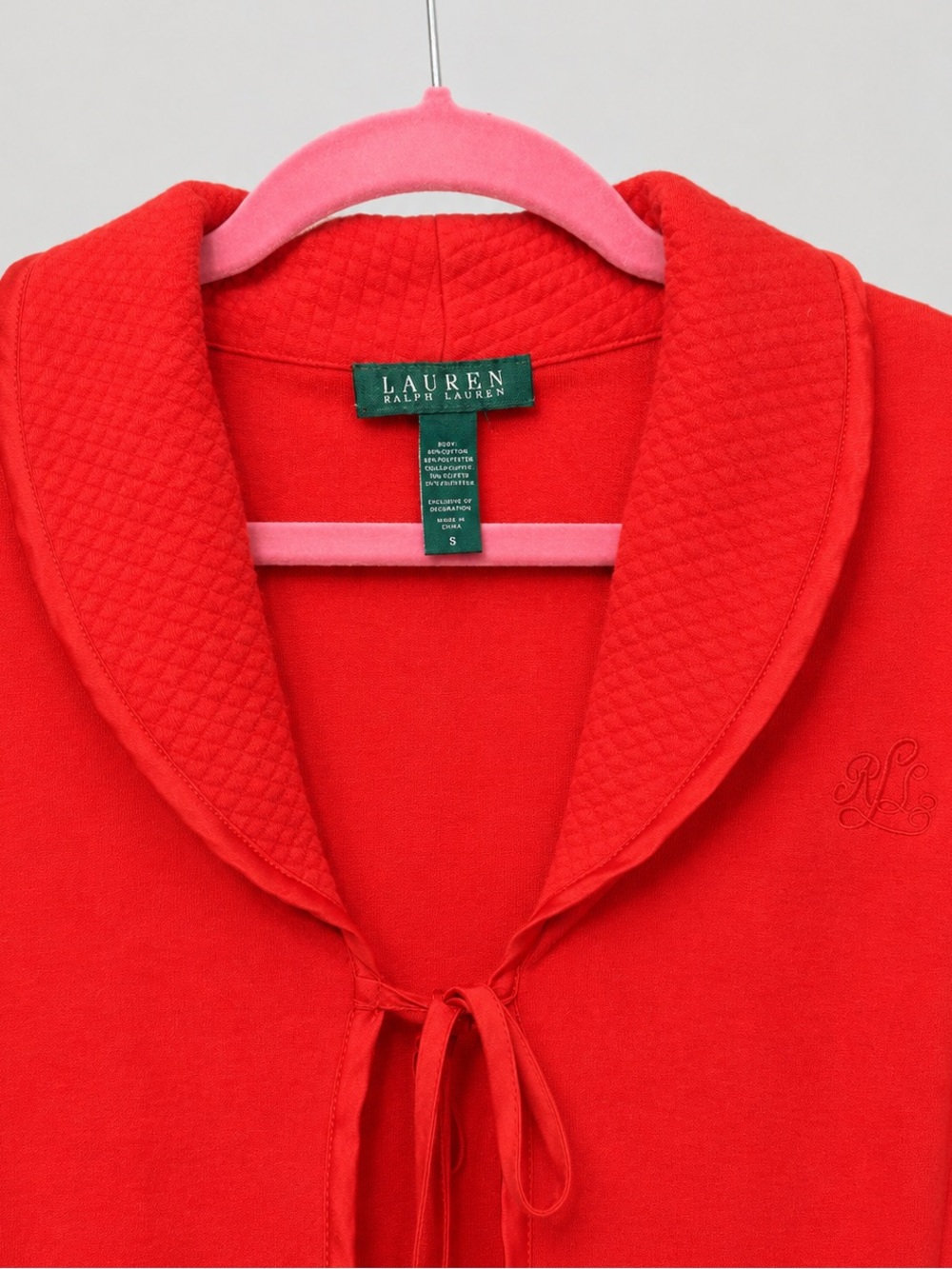 Lauren Ralph Lauren Bright Red Tie-Front sweater - Picture 2 of 8